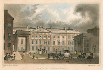 The Royal Mint, Tower Hill, London by Thomas Hosmer Shepherd