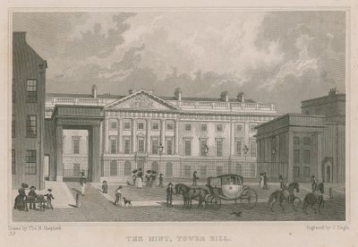 The Royal Mint, Tower Hill, London by Thomas Hosmer Shepherd