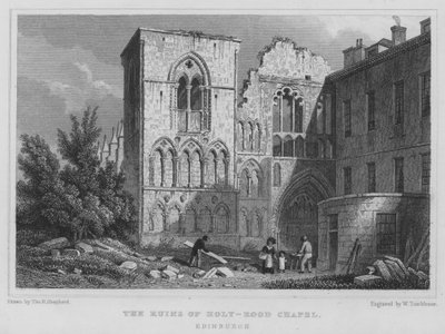 The Ruins of Holyrood Chapel, Edinburgh by Thomas Hosmer Shepherd