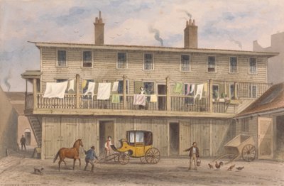 The Vine Inn, Vine Yard, Aldersgate in the City of London by Thomas Hosmer Shepherd