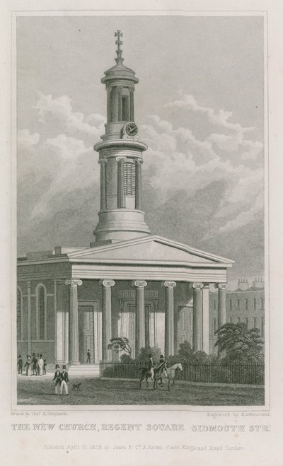 The new church, Regent Square, Sidmouth Street by Thomas Hosmer Shepherd