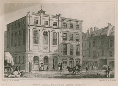Town Hall, Borough High Street, Southwark, London by Thomas Hosmer Shepherd