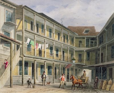 View of Blue Boar Inn yard, no.30 Aldgate, c.1850 by Thomas Hosmer Shepherd