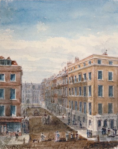 View of King Street, looking north from Cheapside to the Guildhall, City of London by Thomas Hosmer Shepherd