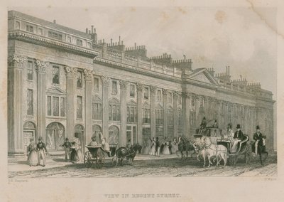 View of Regent Street, London, west side by Thomas Hosmer Shepherd