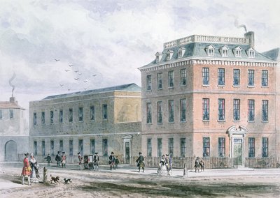 View of Soho Square and Carlisle House by Thomas Hosmer Shepherd