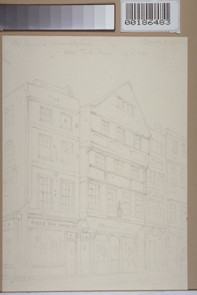 View of Old Houses in Chancery Lane by Thomas Hosmer Shepherd