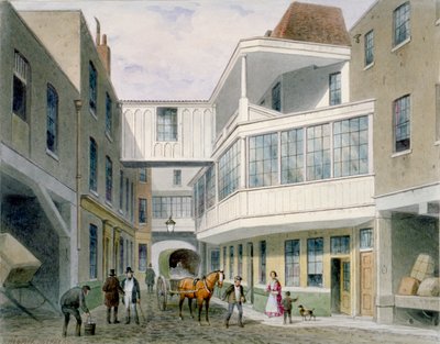 View of the Cross Keys Tavern, Wood Street, City of London, c1850 by Thomas Hosmer Shepherd