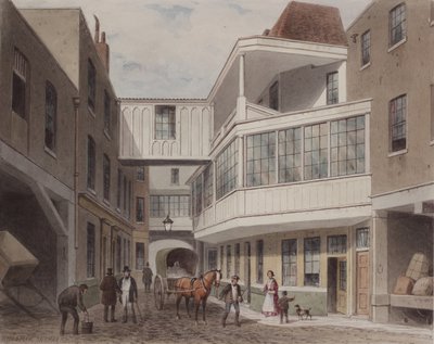 View of the Cross Keys Tavern, Wood Street by Thomas Hosmer Shepherd