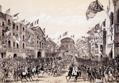 Visit of Napoleon III and Empress Eugenie to the City, April 19 1855 by Thomas Hosmer Shepherd