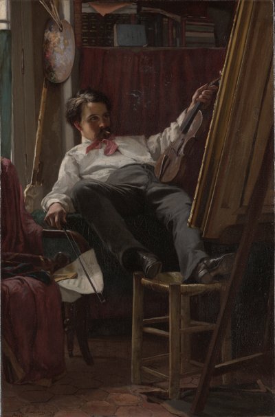 Self-Portrait of the Artist in His Studio by Thomas Hovenden