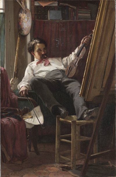 Self-Portrait of the Artist in His Studio by Thomas Hovenden