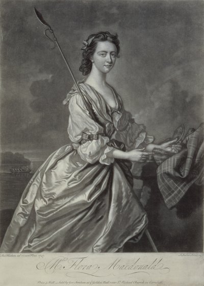 Flora MacDonald, engraved by J. Faber, 1747 by Thomas Hudson