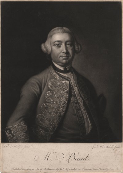 Mr. Beard, engraved by James McArdell by Thomas Hudson