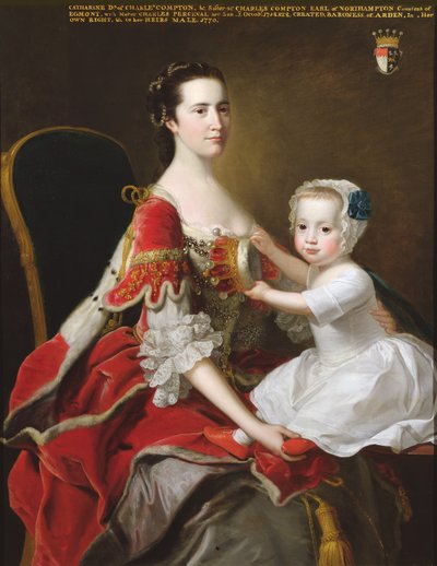 Portrait of Catherine Compton, Countess of Egmont and her Eldest Son Charles Perceval by Thomas Hudson