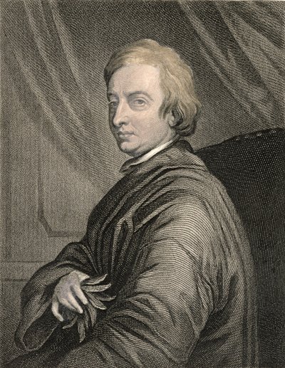Portrait of John Dryden (1631-1700) Engraved by Charles Edward Wagstaff by Thomas Hudson