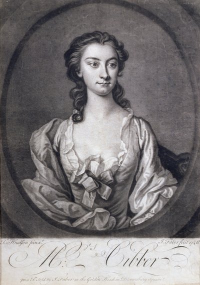 Portrait of Mrs Cibber, Actress and Singer, Engraved by John Faber by Thomas Hudson