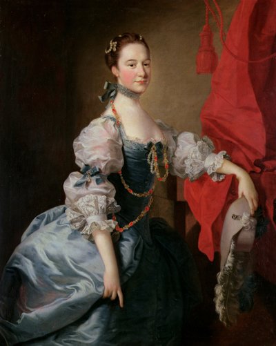 Portrait of a Lady in a Blue Gown by Thomas Hudson