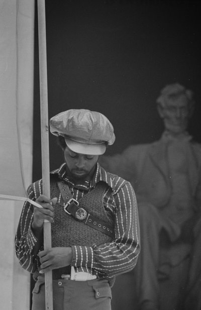 Black Panther Convention, Lincoln Memorial by Thomas J. O