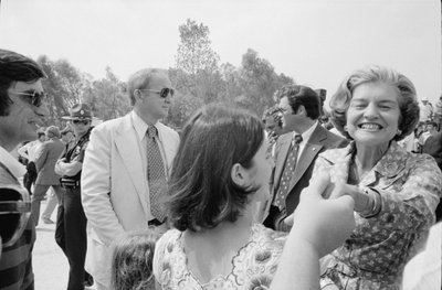 First Lady Betty Ford Shakes Hands at a Campaign Stop in the South by Thomas J. O