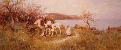 Feeding the Calves by Thomas James Lloyd