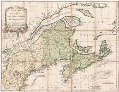A Map of Nova Scotia by Thomas Jefferys