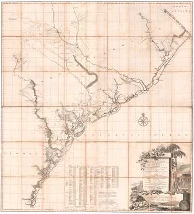 A Map of South Carolina and a Part of Georgia by Thomas Jefferys