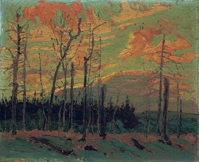Burnt Land at Sunset by Tom Thomson