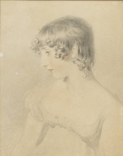 Bust Portrait of Susan Bloxam, Turned in Profile to Left by Thomas Lawrence