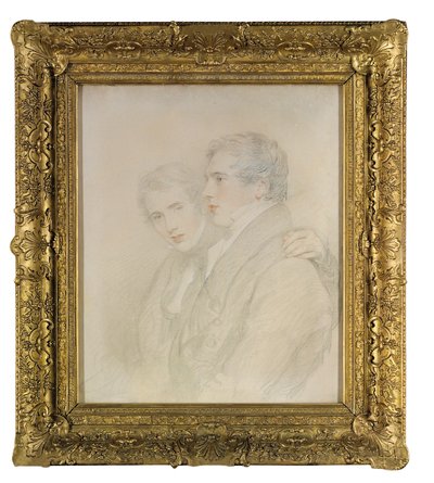 Double Portrait of Richard Rowland Bloxam and Andrew Bloxam, Half-Length, in Profile, on the Eve of Their Departure for the Sandwich Islands [Hawaii] in 1823 by Thomas Lawrence