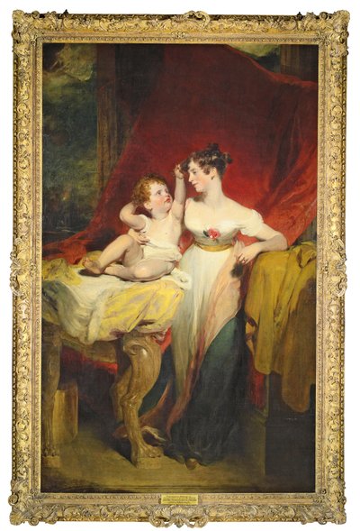 Portrait of Anne, Viscountess Pollington, Later Countess of Mexborough, with Her Son, John Charles by Thomas Lawrence