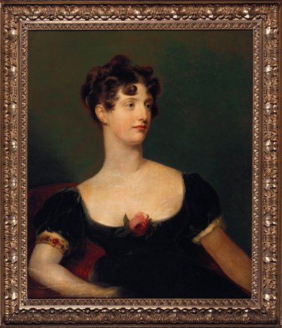 Portrait of Lady Beresford, Seated, Half-Length in a Black Dress Decorated with a Rose by Thomas Lawrence