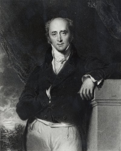 Portrait of the Right Honourable Charles Grey, Earl Grey (1764-1845) engraved by J. Cochran by Thomas Lawrence