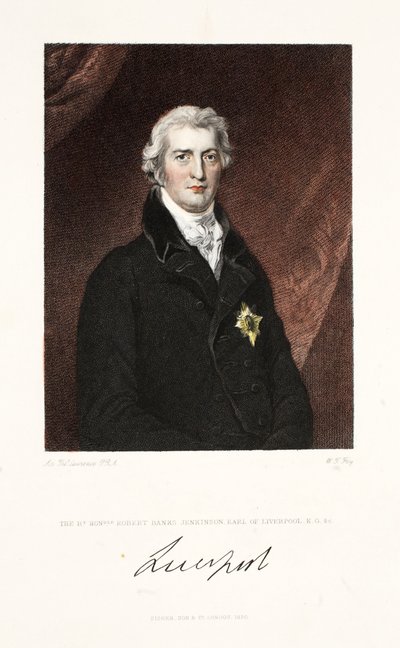 The Right Honourable Robert Banks Jenkinson, Earl of Liverpool, published 1830 by Thomas Lawrence