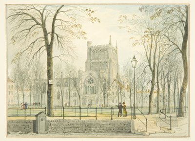 Bristol Cathedral and College Green by Thomas Leeson the Elder Rowbotham