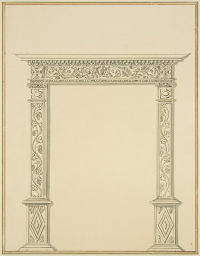 Carved doorway in House in Lewin