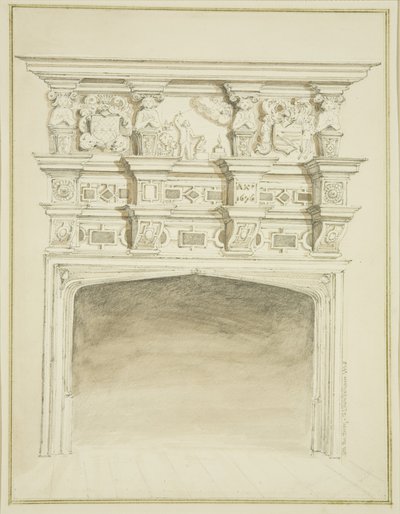 Chimneypiece at 49 Broad Quay by Thomas Leeson the Elder Rowbotham