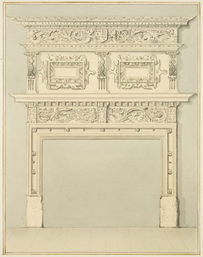 Chimneypiece in Lower Room, 9 Small Street by Thomas Leeson the Elder Rowbotham