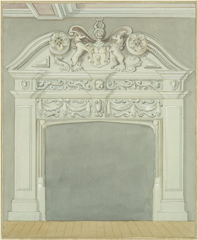 Chimneypiece in the premises adjoining the Guard House, Wine Street by Thomas Leeson the Elder Rowbotham