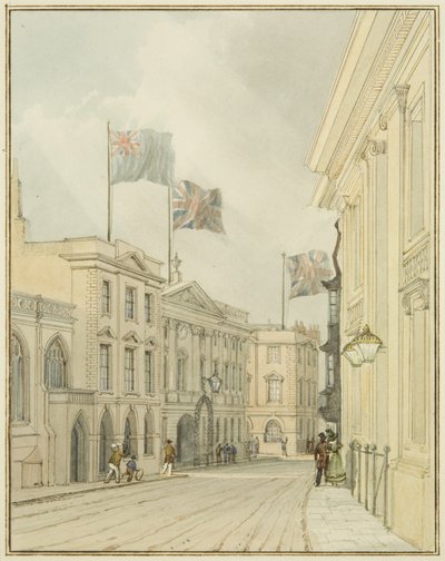 Corn Street from the Council House by Thomas Leeson the Elder Rowbotham