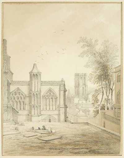 East end of St Mary Redcliffe, showing Temple Church by Thomas Leeson the Elder Rowbotham