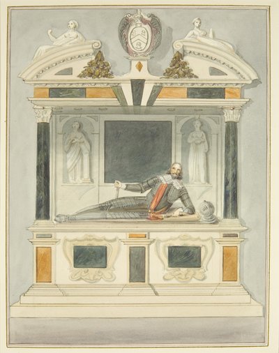 Effigy of Sir Charles Vaughan in Bristol Cathedral by Thomas Leeson the Elder Rowbotham