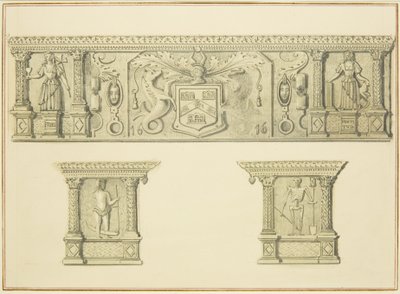 Frieze on Chimneypiece at 15 Broad Street by Thomas Leeson the Elder Rowbotham