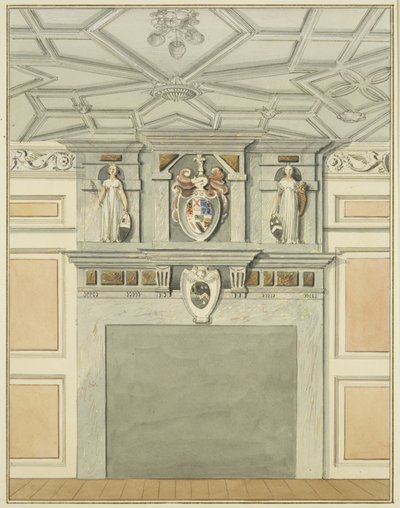Interior with Chimneypiece of Sexton