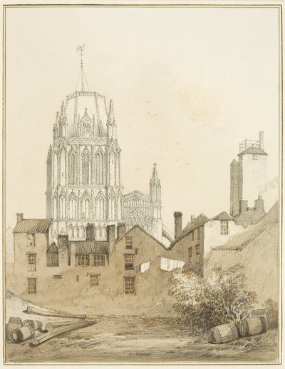 Redcliffe Church and Part of Redcliffe Hill with the Shot Tower by Thomas Leeson the Elder Rowbotham
