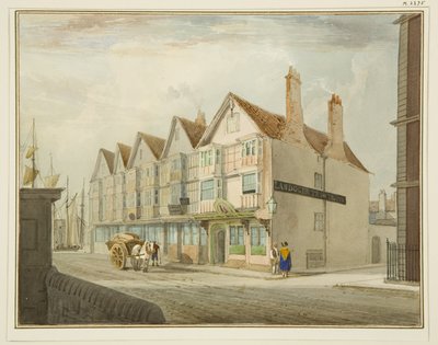 South Side of King Street with Llandoger Trow by Thomas Leeson the Elder Rowbotham