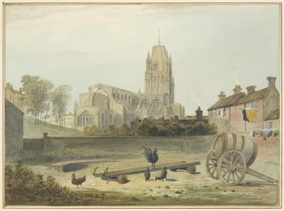 St Mary Redcliffe Church from the North-East by Thomas Leeson the Elder Rowbotham