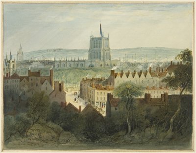 The Cathedral, College Green and College Street by Thomas Leeson the Elder Rowbotham