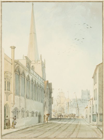 The Church of St John-on-the-Wall, looking towards the Quay by Thomas Leeson the Elder Rowbotham