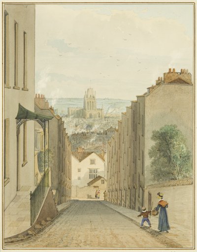 View from the top of Lodge Street by Thomas Leeson the Elder Rowbotham